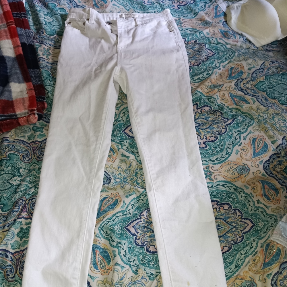 Forever 21 white jeans